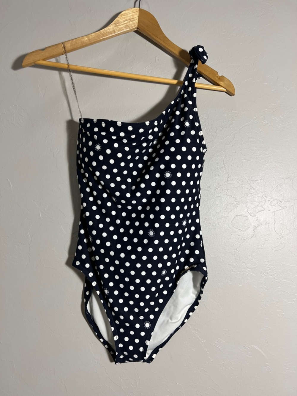 Michael Kors Navy and White Polka Dot Swimsuit